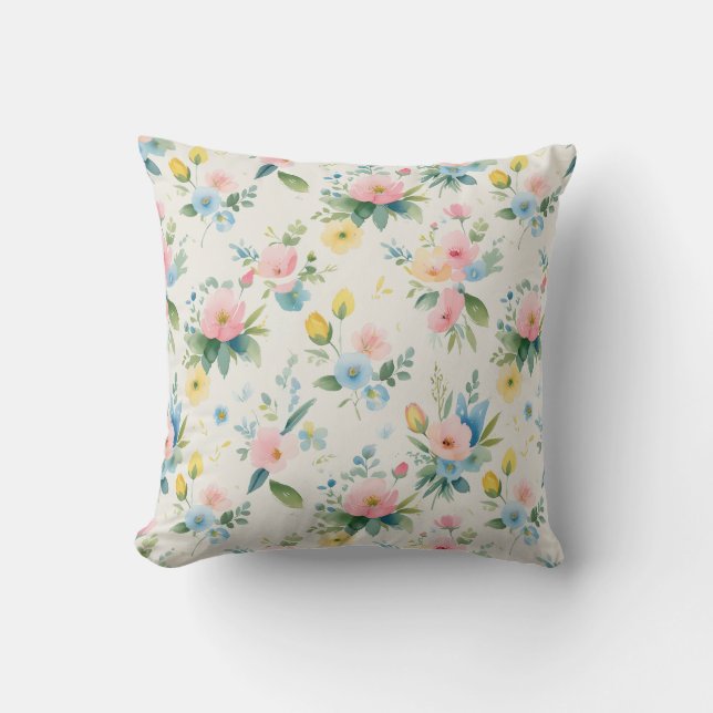 spring garden pastel florals kudde (Framsida)