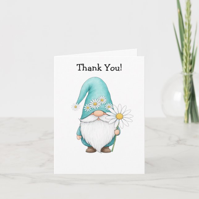 Spring Gnome Folded Card Kort (Framsida)