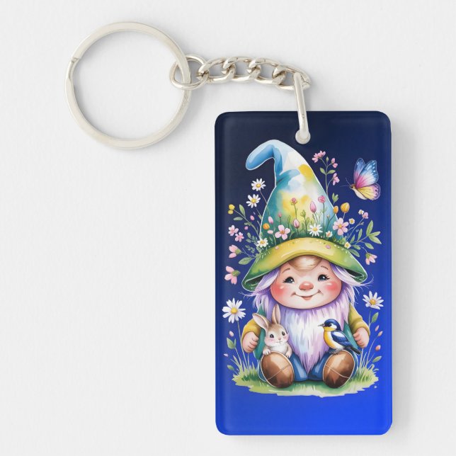 Spring Gnome with Bunny and Bluebird (Framsidan)