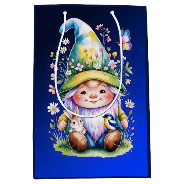 Spring Gnome with Bunny and Bluebird (Framsidan)
