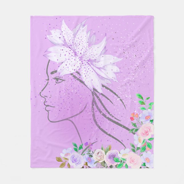 Spring Goddess – Feminine Seasonal Art Fleecefilt (Framsidan)