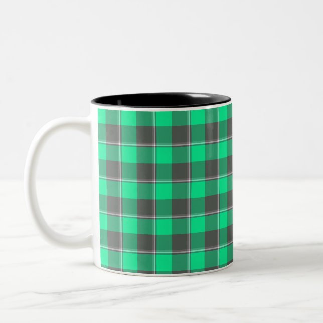 Spring Green and Finlandia Black Plaid Två-Tonad Mugg (Vänster)