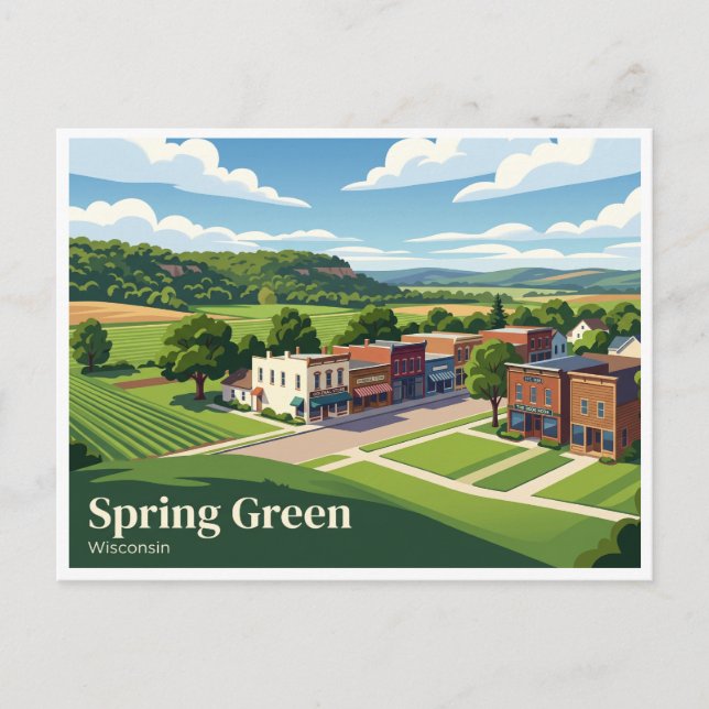 Spring Green Wisconsin Vykort (Framsida)