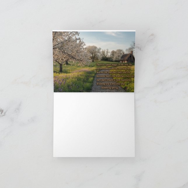 Spring Greetings Tack Kort (Inuti)