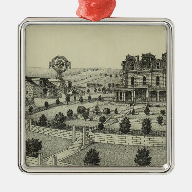 Spring Hill lantgård, Chase County, Kansas Julgransprydnad Metall (Framsidan)