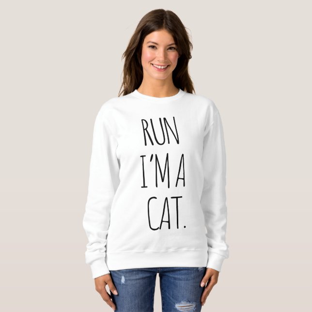 SPRING JAG ÄR EN KATT T SHIRT (Hel framsida)