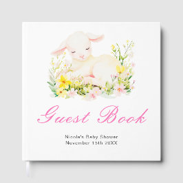 Spring Lamb Baby Shower Guest Book Gästböcker