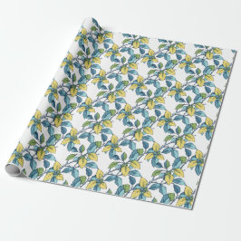 Spring Leaves Botanical Wrapping Paper Presentpapper