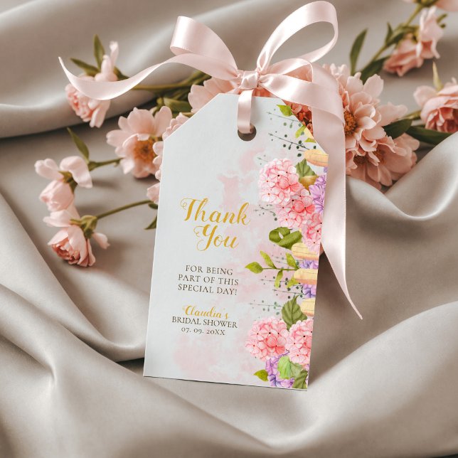 Spring Lilac Floral Bridal Shower Thank You Presentetikett (Skapare uppladdad)