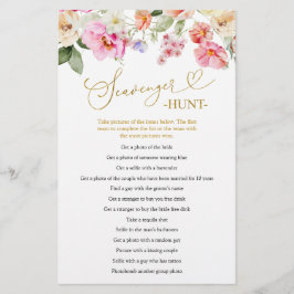 Spring Love in Bloom Scavenger Hunt Games Card