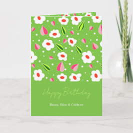 Spring Meadow Whimsy Födelsedag Kort