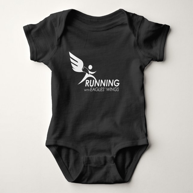 Spring med örn bodysuiten för vingarbaby t shirt (Framsida)