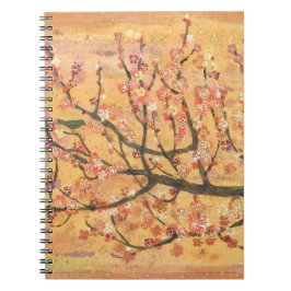 Spring Melody: Plum Blossom & Bush Warbler Anteckningsbok