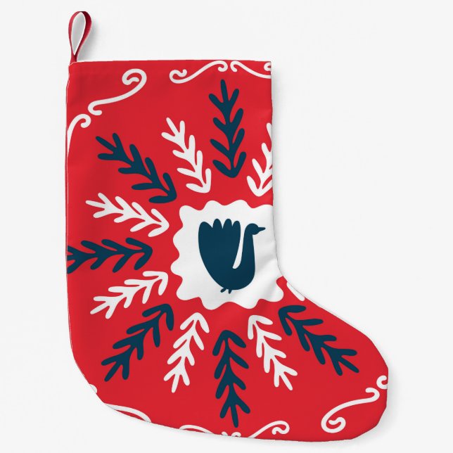 Spring, Merry Christmas folk doodle art square til Liten Julstrumpa (Framsidan)