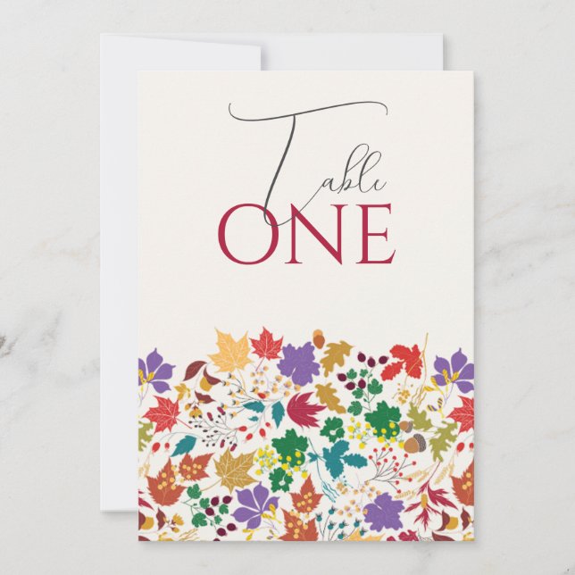 Spring Mustard Meadow Flower Wedding Table Number Inbjudningar (Framsida)