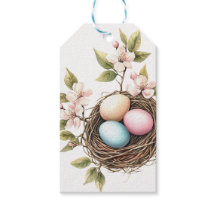 Spring Pastel Bird's Nest Gift Tag