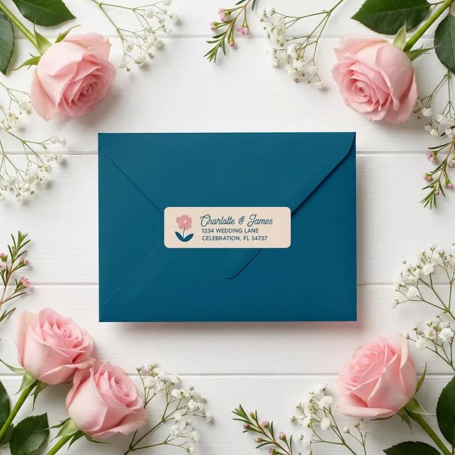 Spring Pastel Petals Returadress Etikett (Skapare uppladdad)