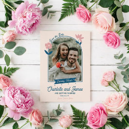 Spring Pastel Petals Save the Date Spara Datumet