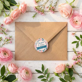 Spring Pastel Petals Sticker Runt Klistermärke