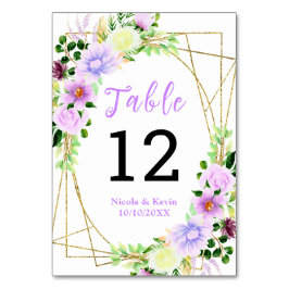 Spring Purple Flowers with Foliage Bordsnummer