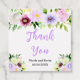 Spring Purple Flowers with Foliage Gåvor Etiketter