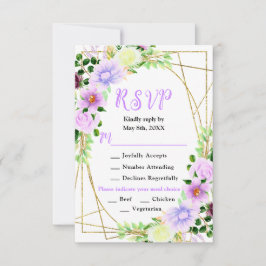 Spring Purple Flowers with Foliage OSA Kort