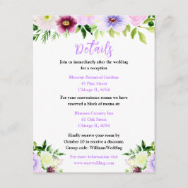 Spring Purple Flowers with Foliage Tilläggskort