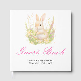 Spring Rabbit Baby Shower Guest Book Gästböcker