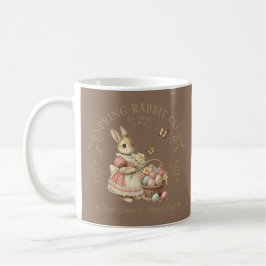 Spring Rabbit Co Vintage Bunny Floral Art Kaffemugg
