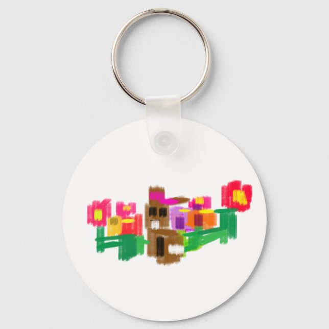 Spring Rabbit Nyckelring (Framsida)