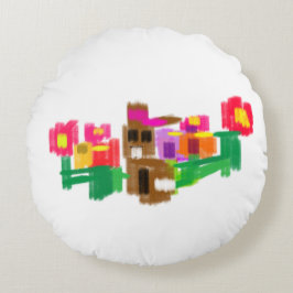 Spring Rabbit Rund Kudde