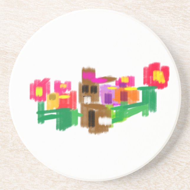 Spring Rabbit Underlägg (Framsidan)