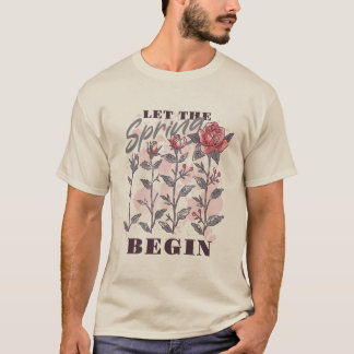 Spring rose garden nature t shirt