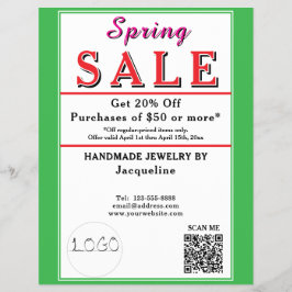Spring Sale Jewelry Green White Heart Reklamblad