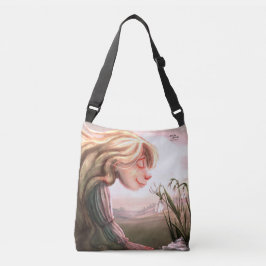 Spring Snowdrop Girl Illustration Crossbody Bag Axelväska