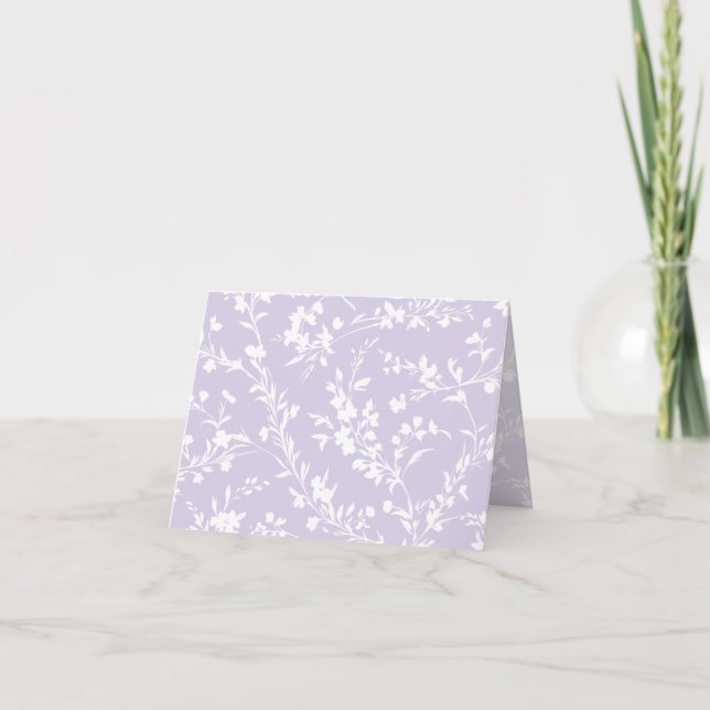 Spring Sprigs Neutral - Dusty Lavender Tack Kort (Framsida)