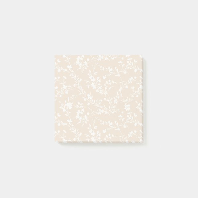 Spring Sprigs Neutral - Soft Linen Post-it Block (Framsida)