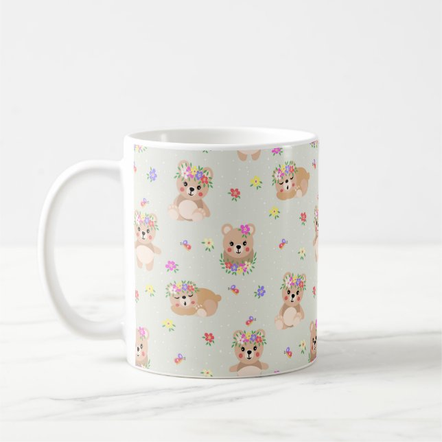 Spring teddy bear kaffemugg (Vänster)