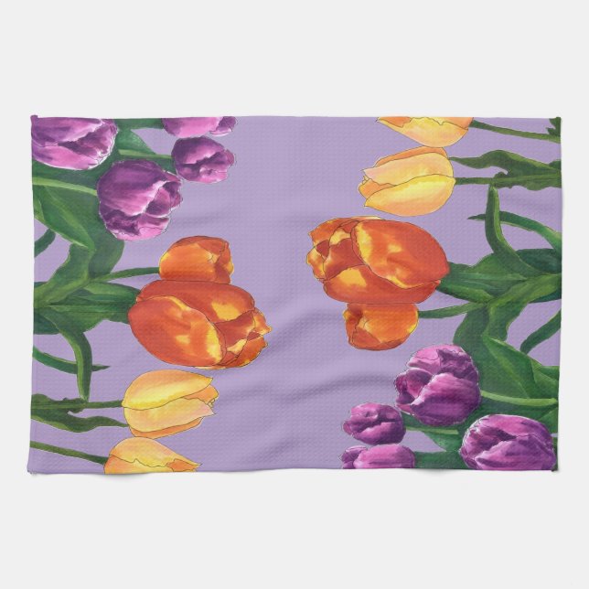 Spring Tulips Kitchen Towels Kökshandduk (Horisontell)
