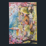 Spring Village Kökshandduk<br><div class="desc">A Watercolour Village in Springtime</div>