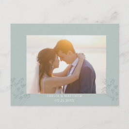 Spring Wedding Photo Thank you Postcard Vykort