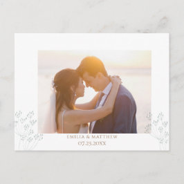 Spring Wedding Photo Thank you Postcard Vykort