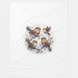 Spring Whispers on the Branches Fleecefilt