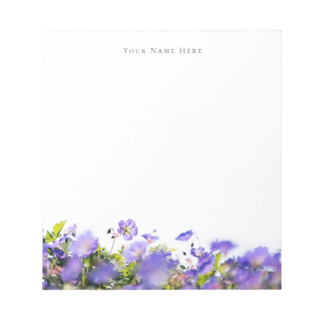 Spring wildflower customizable Notepad Anteckningsblock (Framsida)