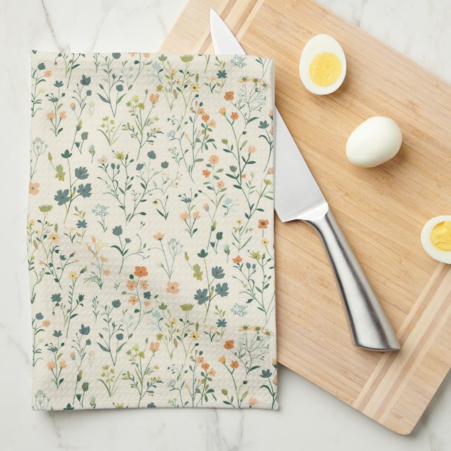 Spring Wildflower Meadow Kitchen Towels Kökshandduk (Vikt i Fjärdedel)
