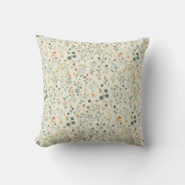 Spring Wildflower Meadow Throw Pillow Kudde