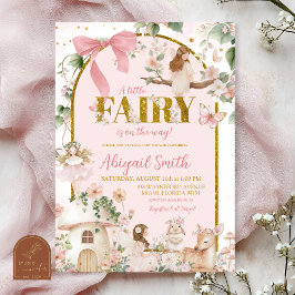 Spring woodland fairy baby shower invitation inbjudningar
