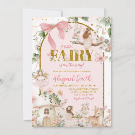 Spring woodland fairy baby shower invitation inbjudningar