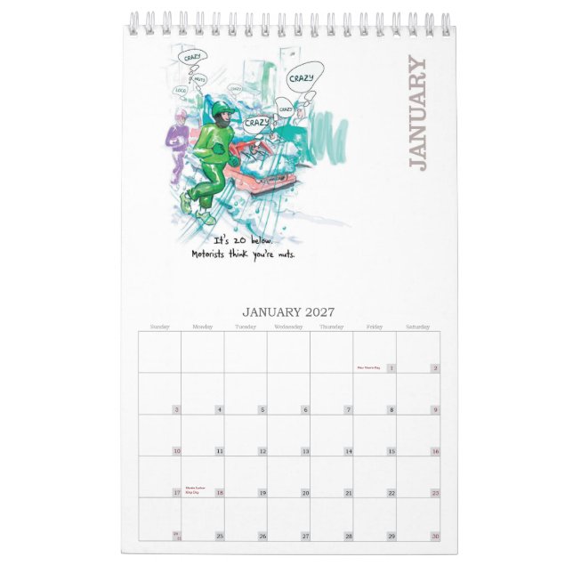 SPRINGA 2013 - Kalender för springer - lodrät (Jan 2027)