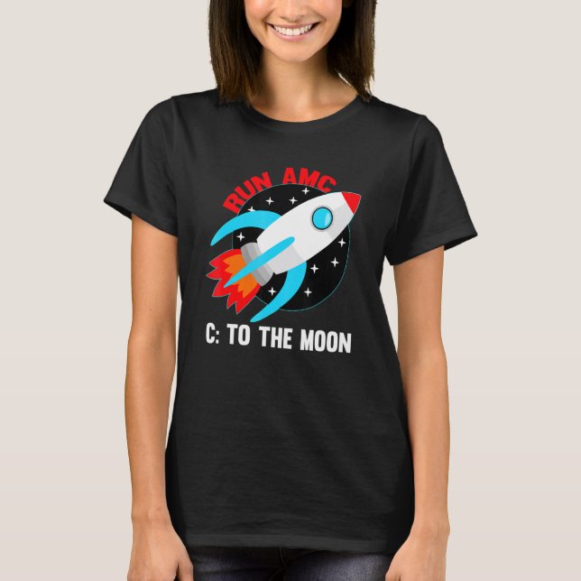 Springa AMC till Måne T Shirt (Framsida)